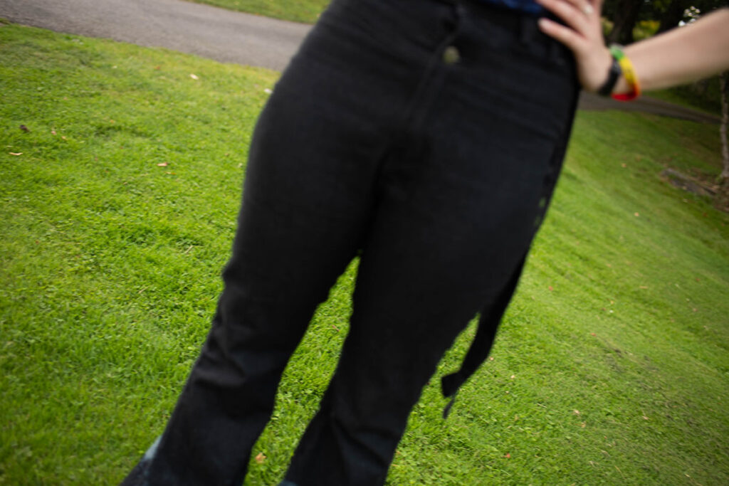 a blurry photo of a girl's mid-section taken during a senior photos session in callicoon ny 